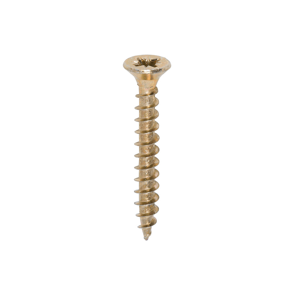4.5 x 35 Solo Chipboard & Woodscrews - PZ - Double Countersunk - Yellow
