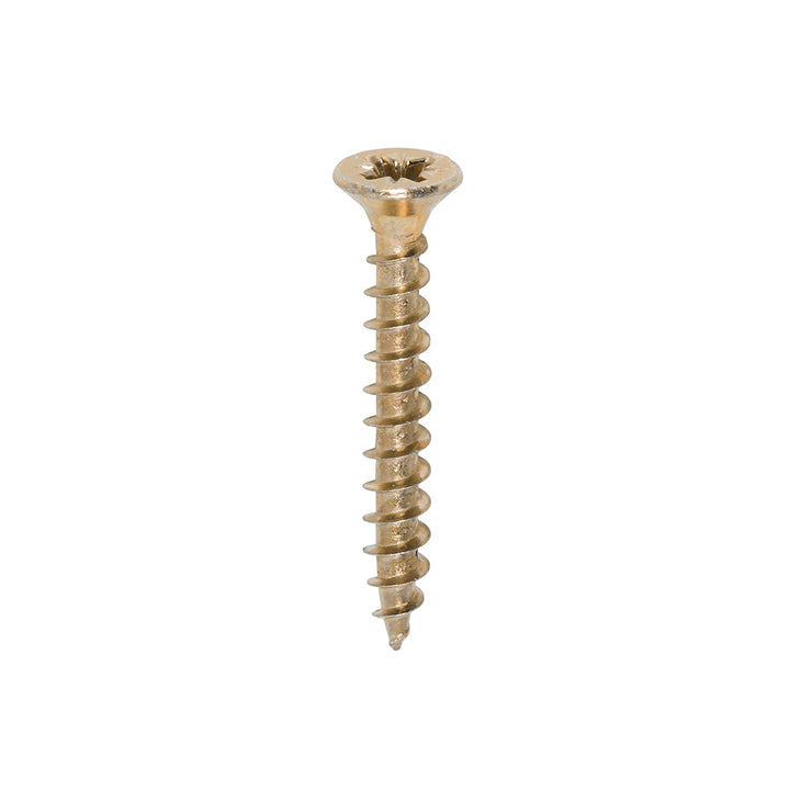 4.5 x 35 Solo Chipboard & Woodscrews - PZ - Double Countersunk - Yellow