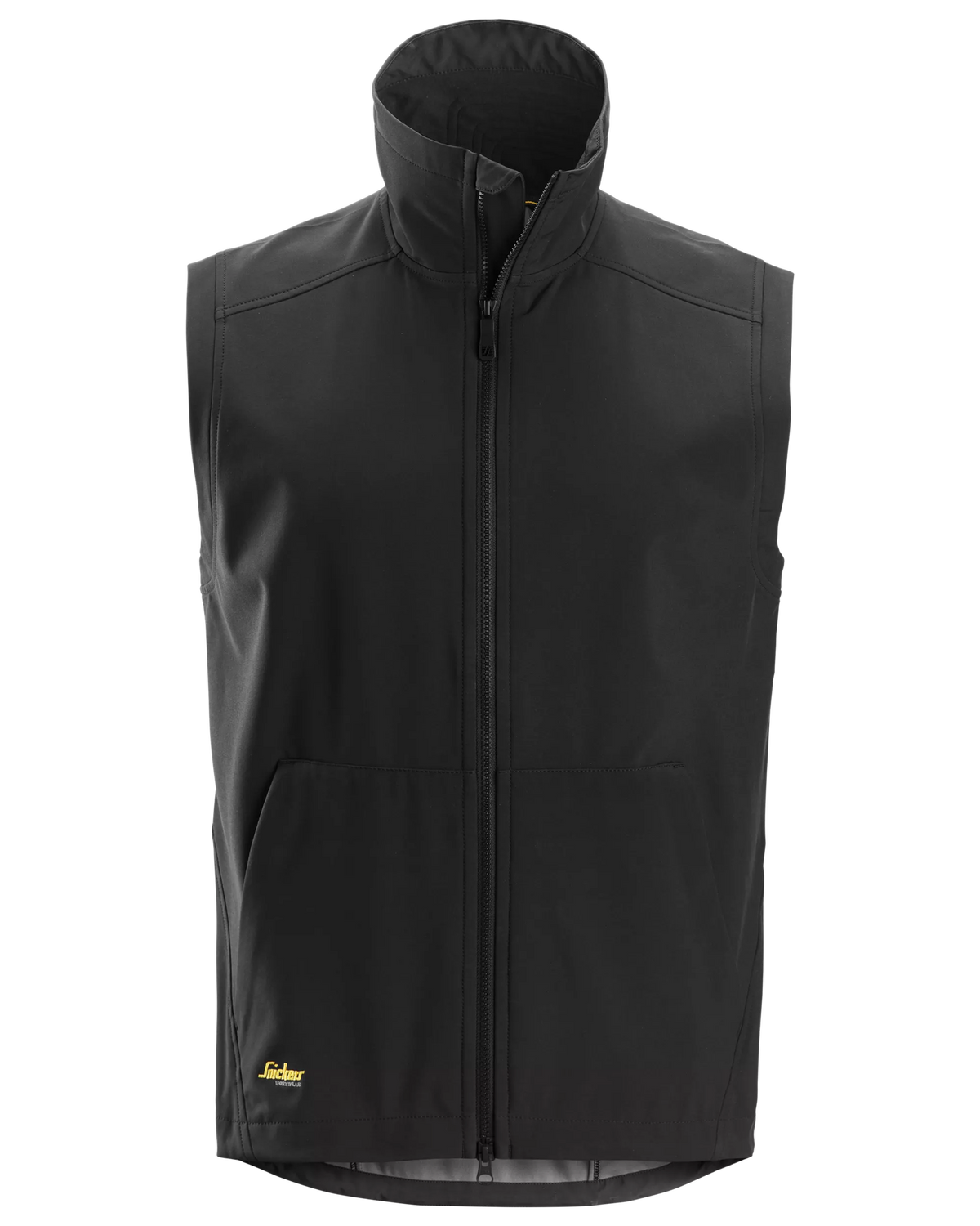 Snickers Black, Windproof Soft Shell Vest (4505) – front view