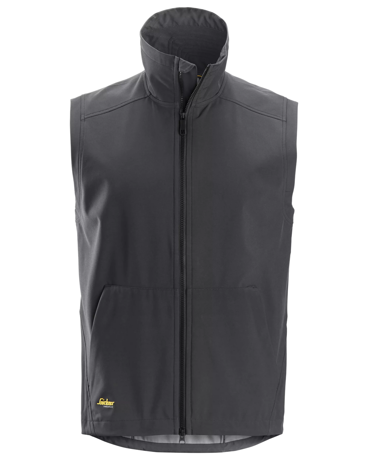 Snickers Steel Grey, Windproof Soft Shell Vest (4505) – front view