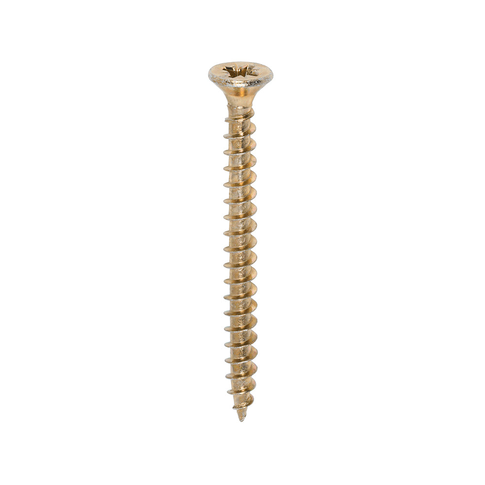 4.5 x 50 Solo Chipboard & Woodscrews - PZ - Double Countersunk - Yellow