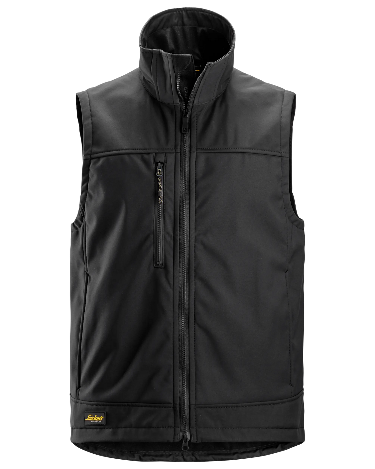 Snickers Black, Softshell Stretch Vest (4506) – front view