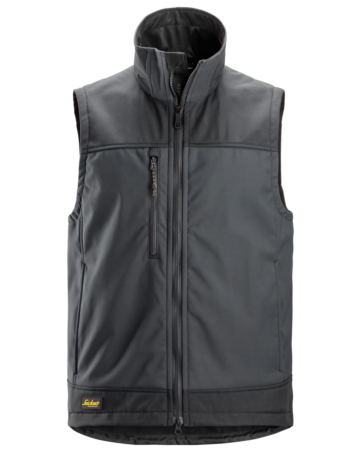 Snickers Steel Grey, Softshell Stretch Vest (4506) – front view