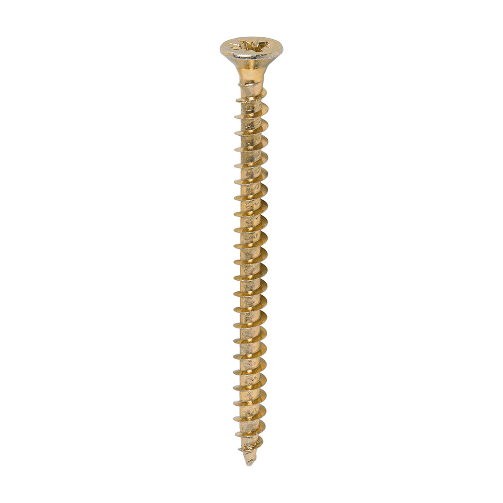 4.5 x 60 Solo Chipboard & Woodscrews - PZ - Double Countersunk - Yellow