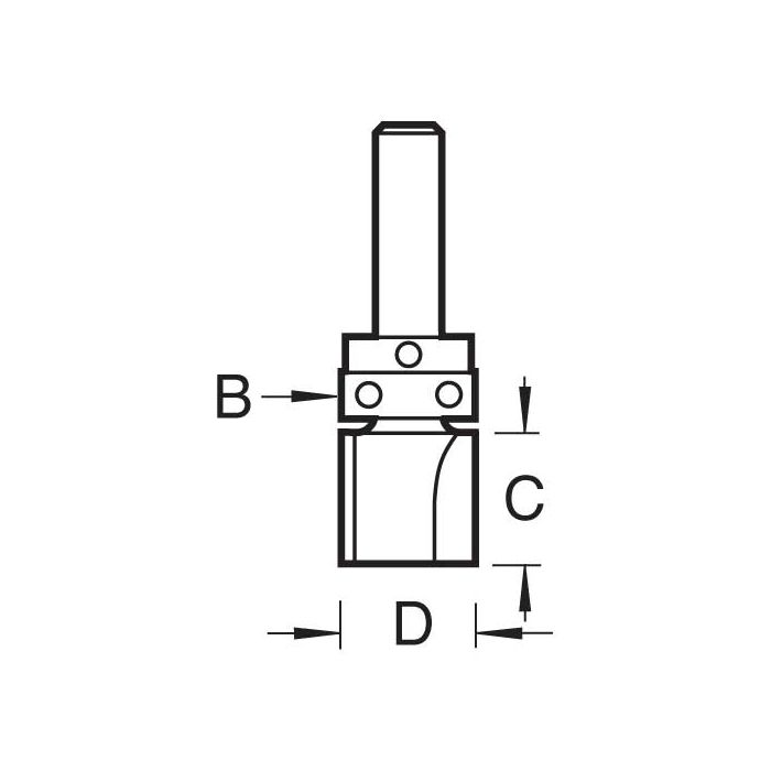 TREND - C121GX1/4TC - Template profile 9.5mm diameter