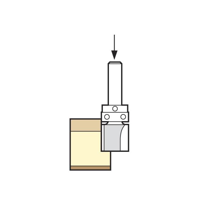 TREND - C121GX1/4TC - Template profile 9.5mm diameter