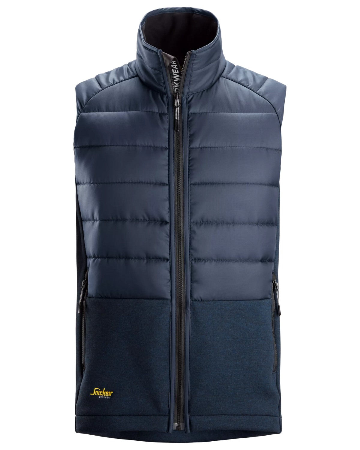 Snickers Navy/Dark Navy Melange, Hybrid Vest (4902) – front view