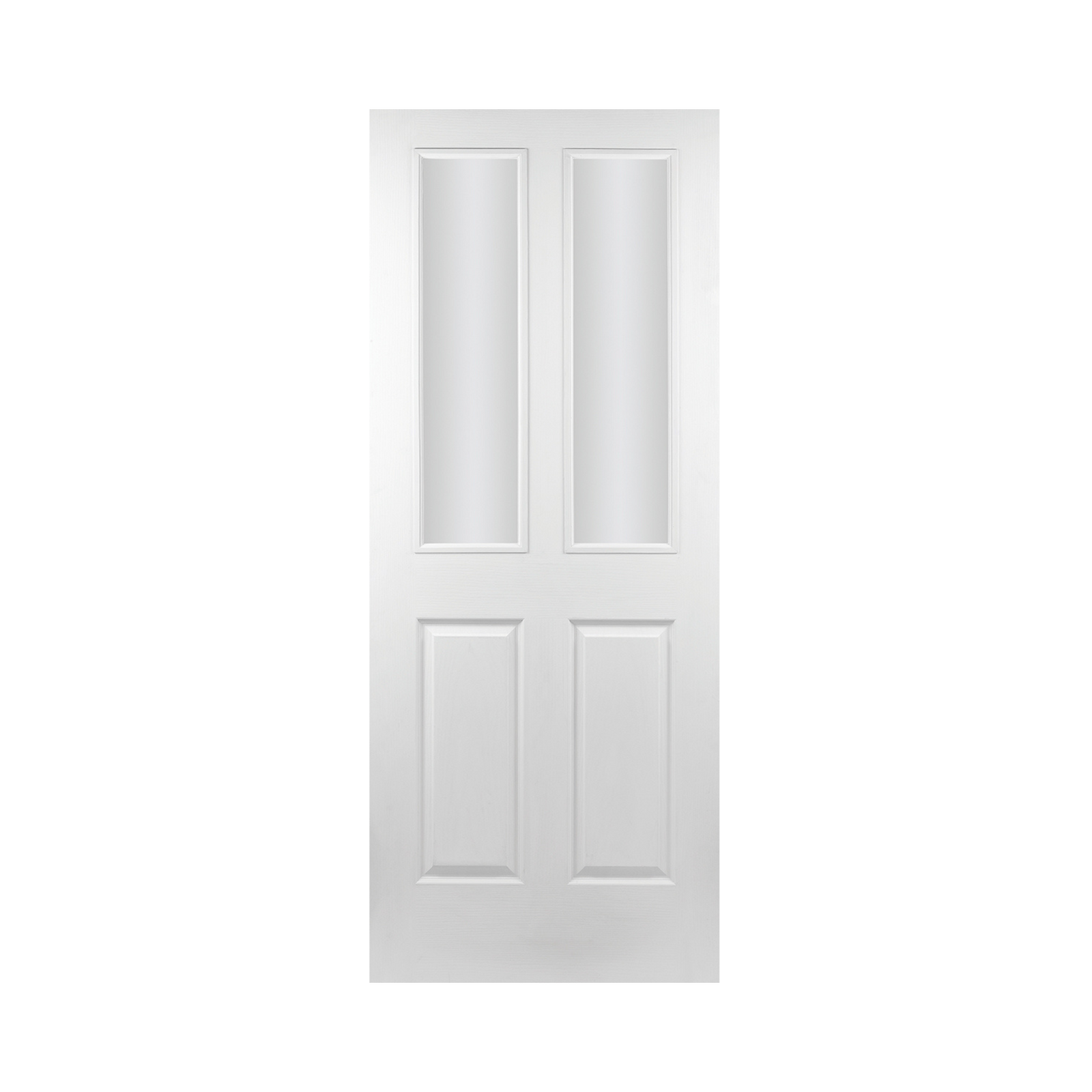 SEADEC Regency 4 Panel Wood Grain 2 Panel & 2 Glass Clear Glass (44MM) - DOOR Dynamite Hardware