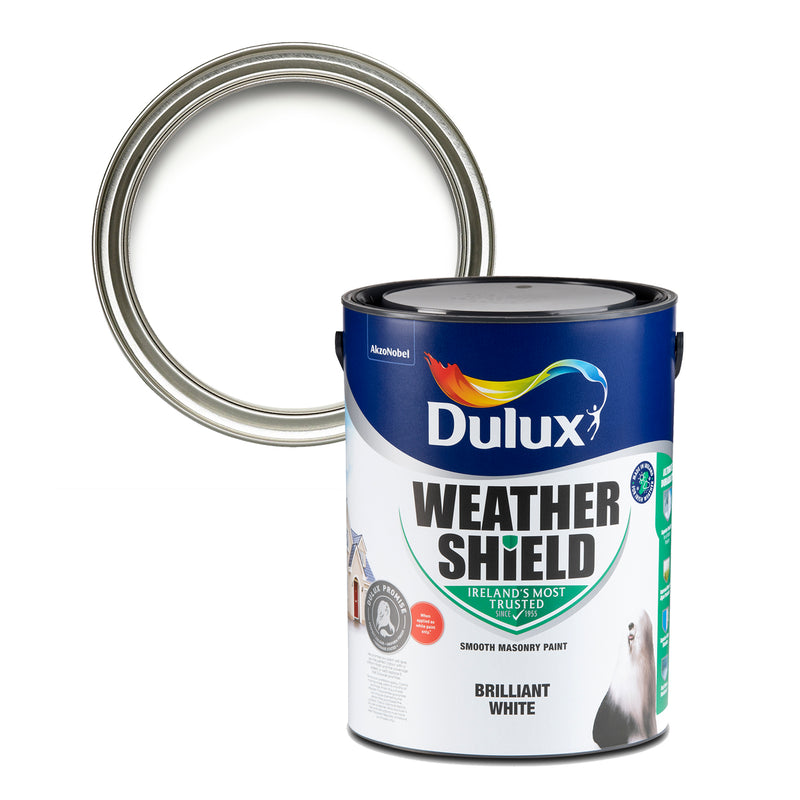 DULUX WEATHERSHIELD BRILLIANT WHITE 5L - Dynamite Hardware