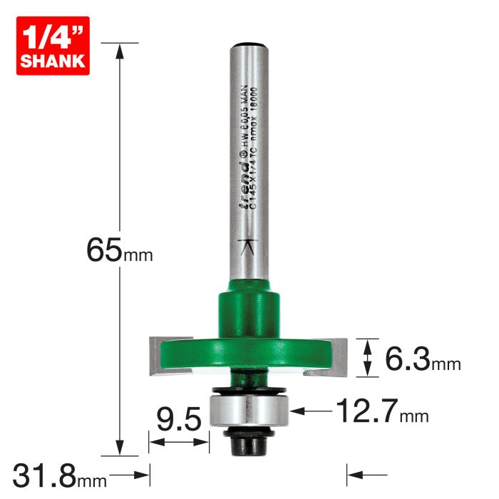 TREND - C145X1/4TC - Slotting 6.3mm cut