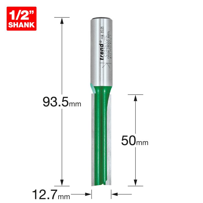 TREND - C153X1/2TC - Two flute cutter 12.7mm diameter