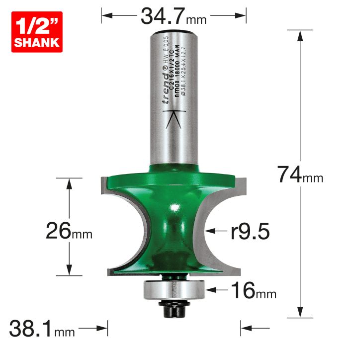 TREND - C209X1/4TC - Intumescent cutter 10mm x 24mm