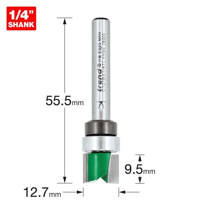 TREND - C121BX1/4TC - Template profile 12.7mm diameter