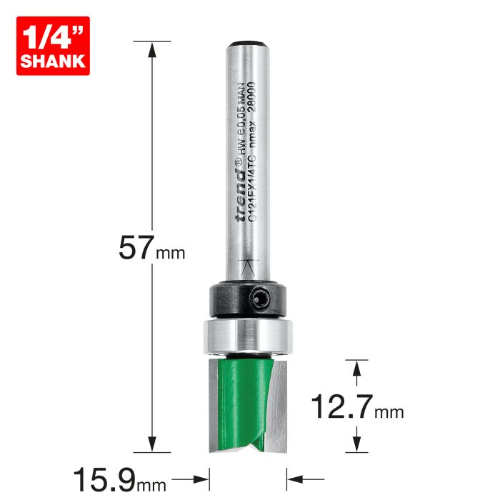 TREND - C121FX1/4TC - Template profile 12.7mm diameter