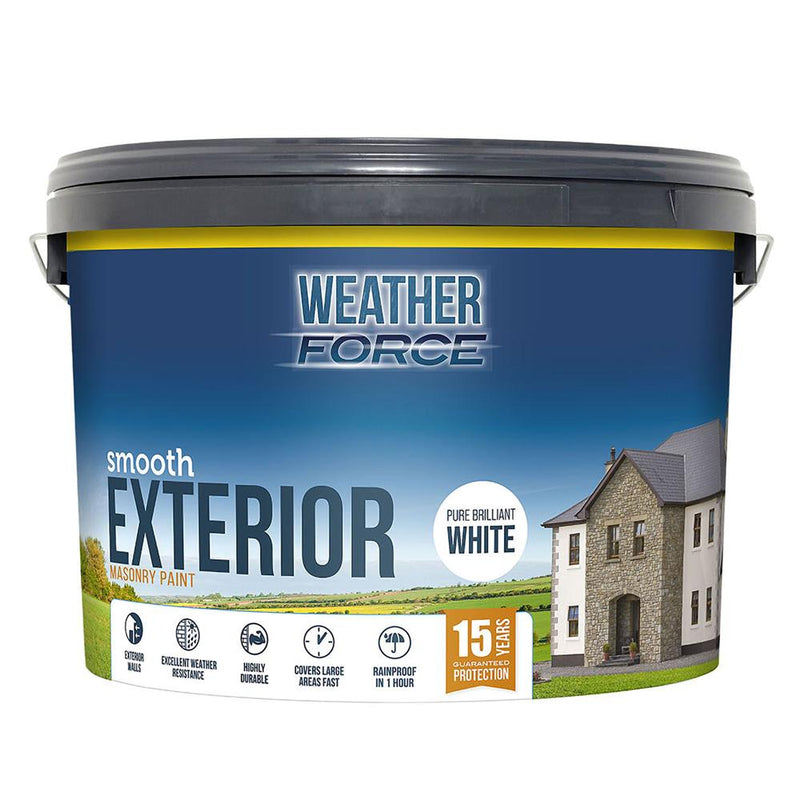 Weatherforce Brilliant White Exterior Paint 10Ltr