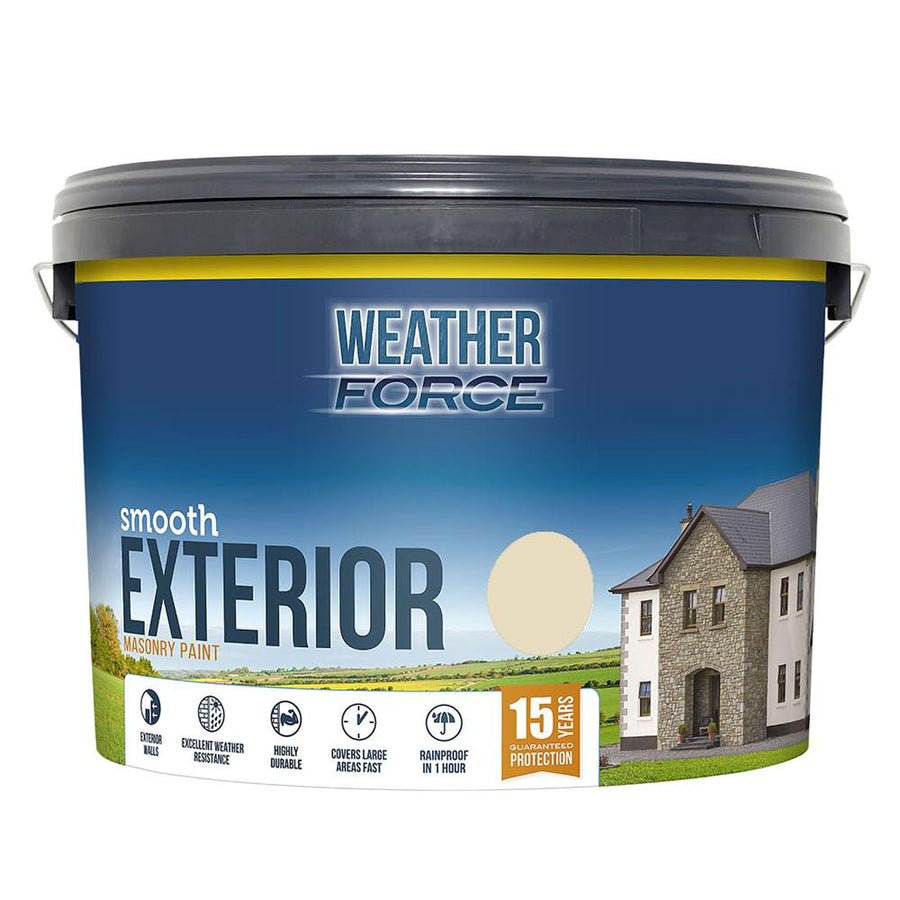 Weatherforce Magnolia Exterior Paint 10Ltr - Dynamite Hardware