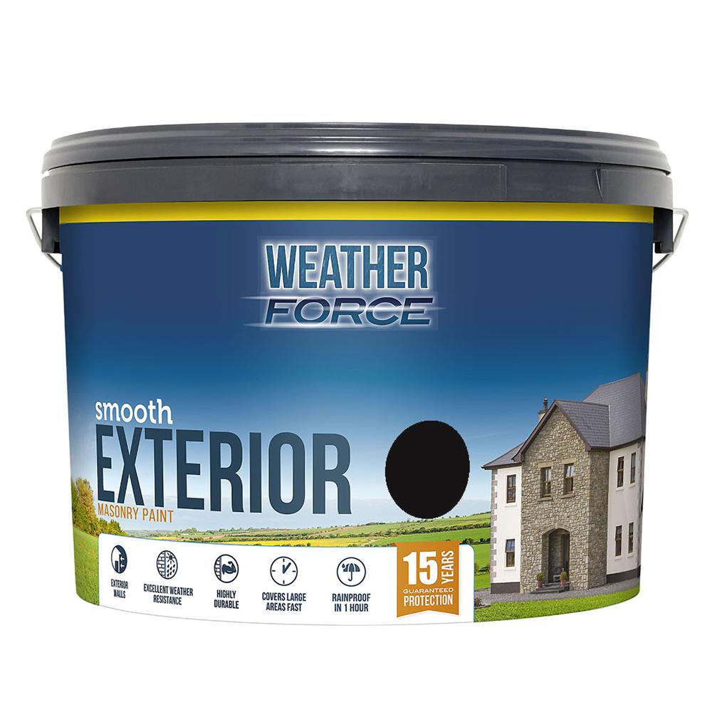Weatherforce Black Exterior Paint 10Ltr - Dynamite Hardware