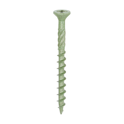 Timber Decking Screws - 4.5 x 50 PZ - Double Countersunk - Exterior - Green - 200 Box Qty