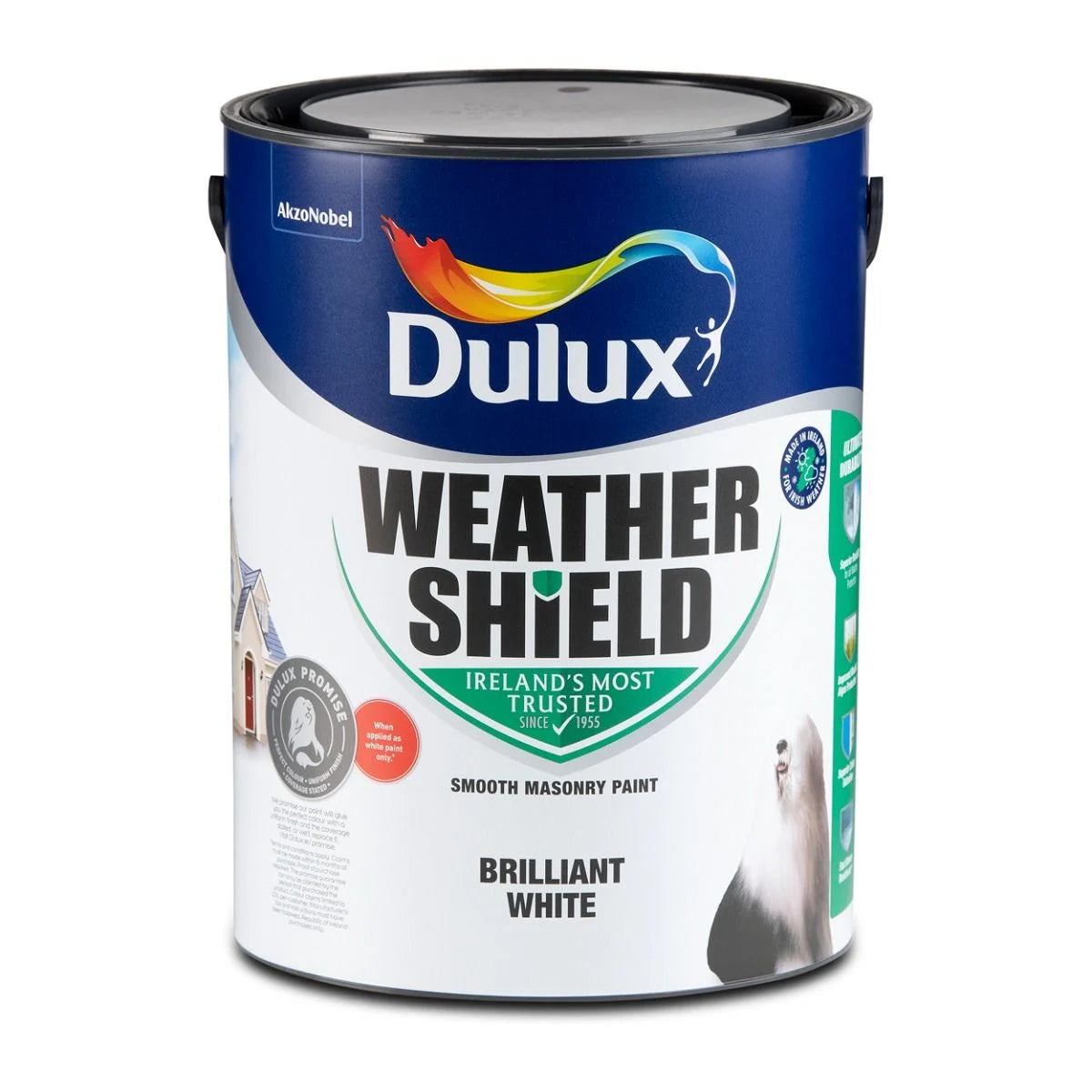 DULUX WEATHERSHIELD BRILLIANT WHITE 5L - Dynamite Hardware