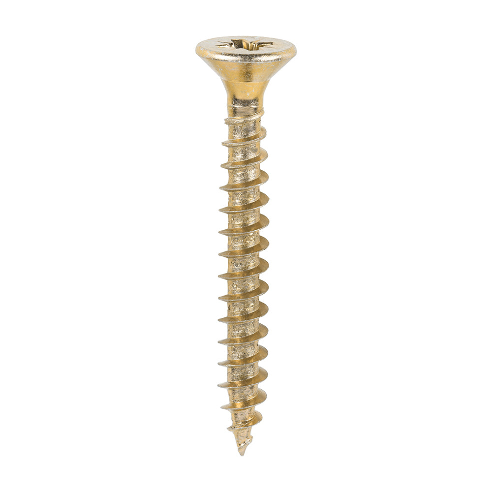 6.0 x 50 Solo Chipboard & Woodscrews - PZ - Double Countersunk - Yellow