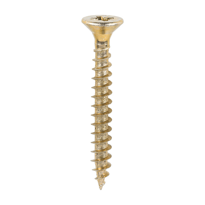 6.0 x 50 Solo Chipboard & Woodscrews - PZ - Double Countersunk - Yellow