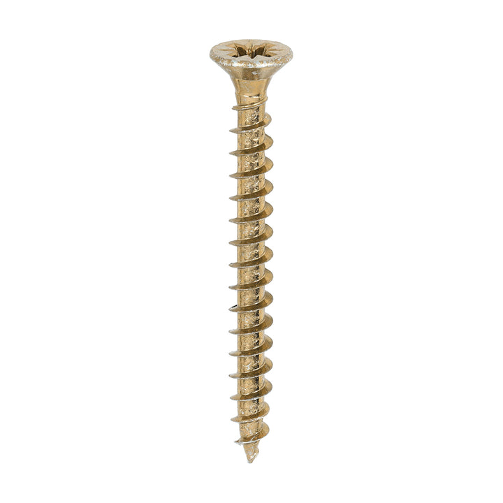 6.0 x 60 Solo Chipboard & Woodscrews - PZ - Double Countersunk - Yellow