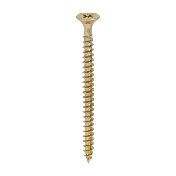 6.0 x 80 Solo Chipboard & Woodscrews - PZ - Double Countersunk - Yellow