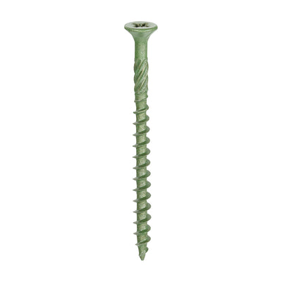 Timber Decking Screws - 4.5 x 60 PZ - Double Countersunk - Exterior - Green - 200 Box Qty