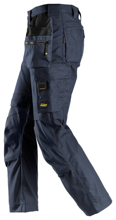 Snickers - Navy AW Stretch Work Trousers + Holster Pockets (6224) - Dynamite Hardware