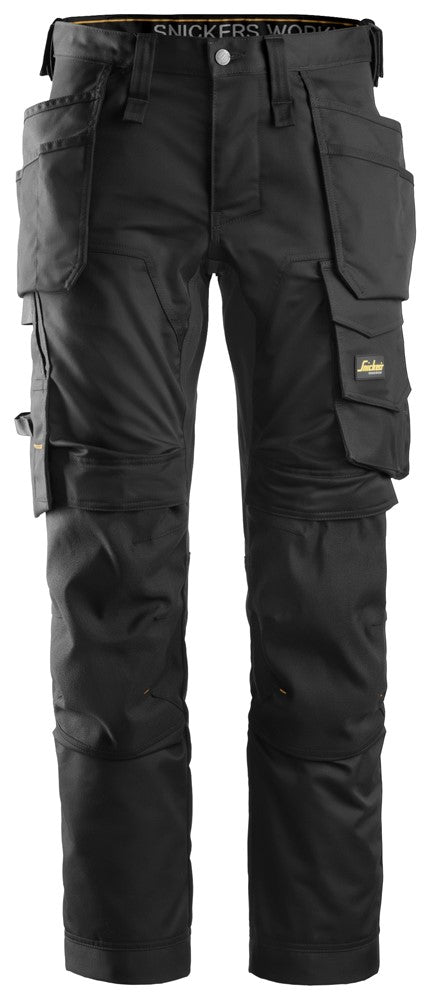 Snickers Black, Stretch Trousers Holster Pockets (6241) - Dynamite Hardware