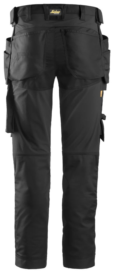 Snickers Black, Stretch Trousers Holster Pockets (6241) - Dynamite Hardware