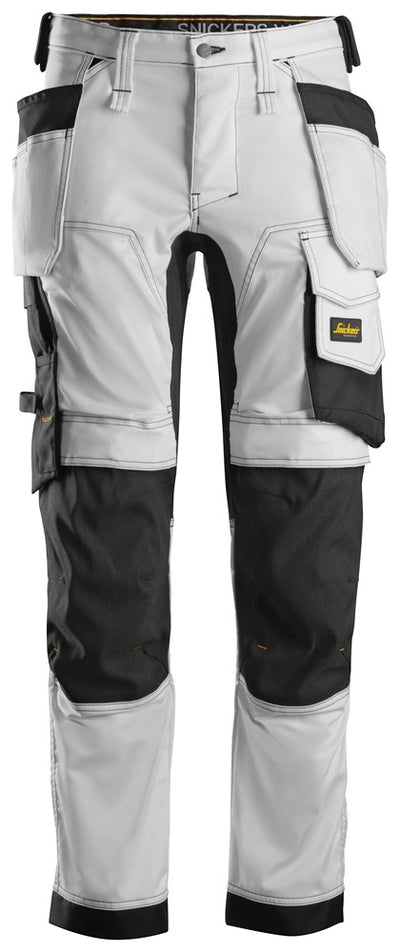 Snickers White, Stretch Trousers Holster Pockets (6241) - Dynamite Hardware