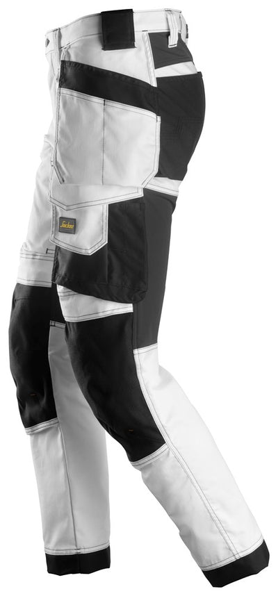 Snickers White, Stretch Trousers Holster Pockets (6241) - Dynamite Hardware
