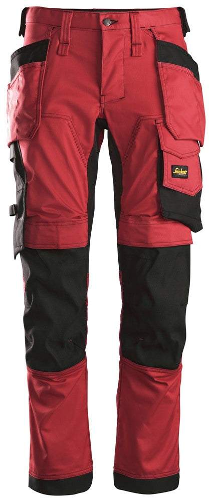Snickers Chili Red, Stretch Trousers Holster Pockets (6241) - Dynamite Hardware