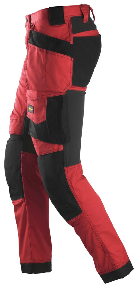 Snickers Chili Red, Stretch Trousers Holster Pockets (6241) - Dynamite Hardware