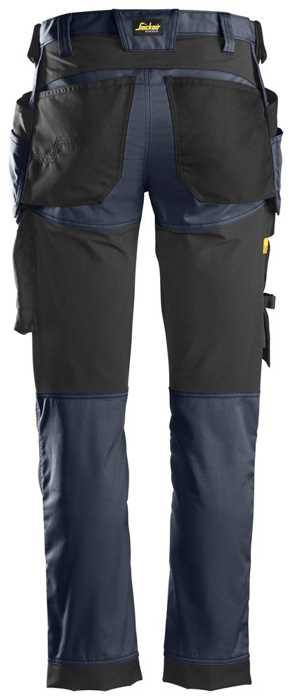 Snickers Navy, Stretch Trousers Holster Pockets (6241) - Dynamite Hardware