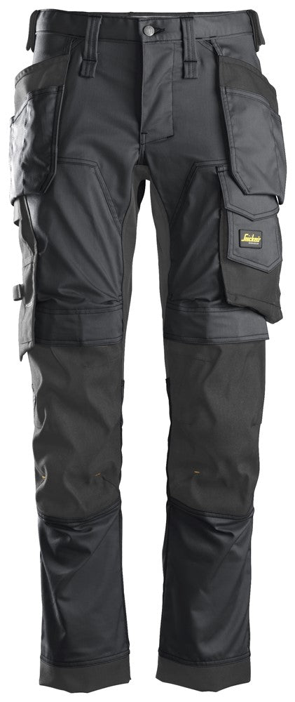 Snickers Steel Grey, Stretch Trousers Holster Pockets (6241) - Dynamite Hardware