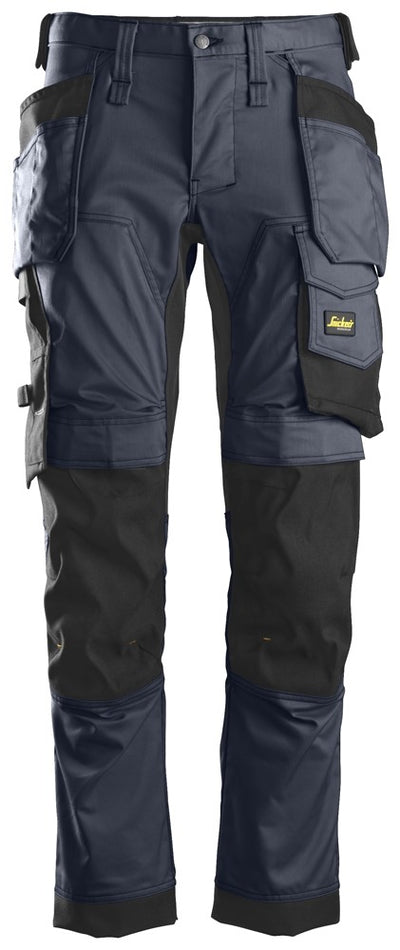 Snickers Navy, Stretch Trousers Holster Pockets (6241) - Dynamite Hardware