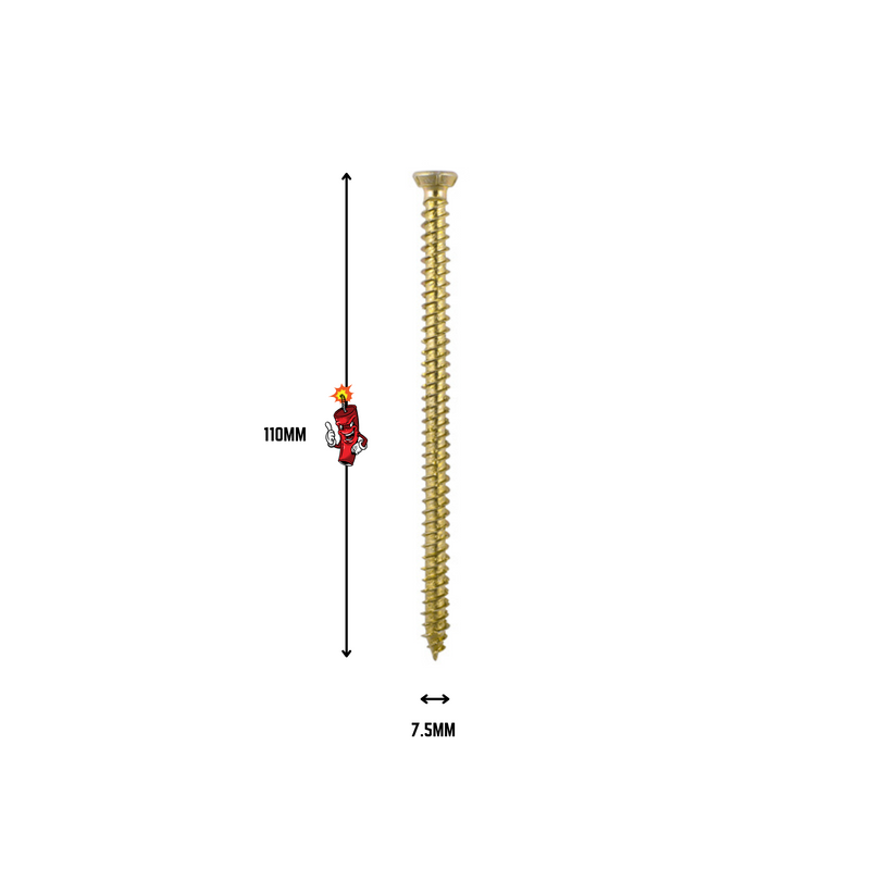 Multi-Fix Concrete Screw 7.5 x 110 (100 PER BOX)