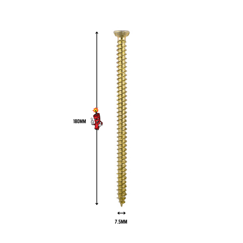 Multi-Fix Concrete Screw 7.5 x 180 (100 PER BOX) - Dynamite Hardware