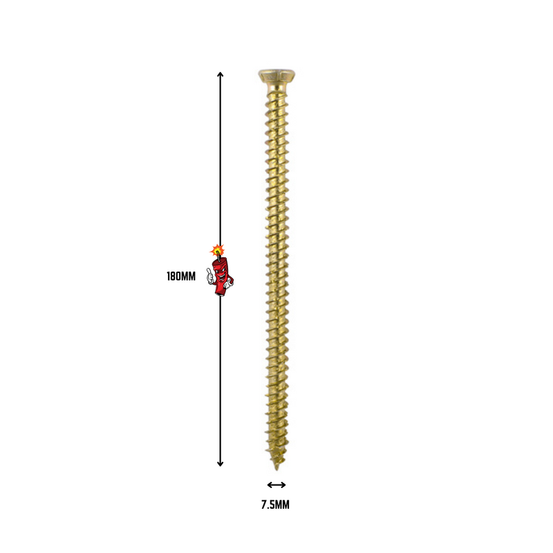 Multi-Fix Concrete Screw 7.5 x 180 (100 PER BOX)