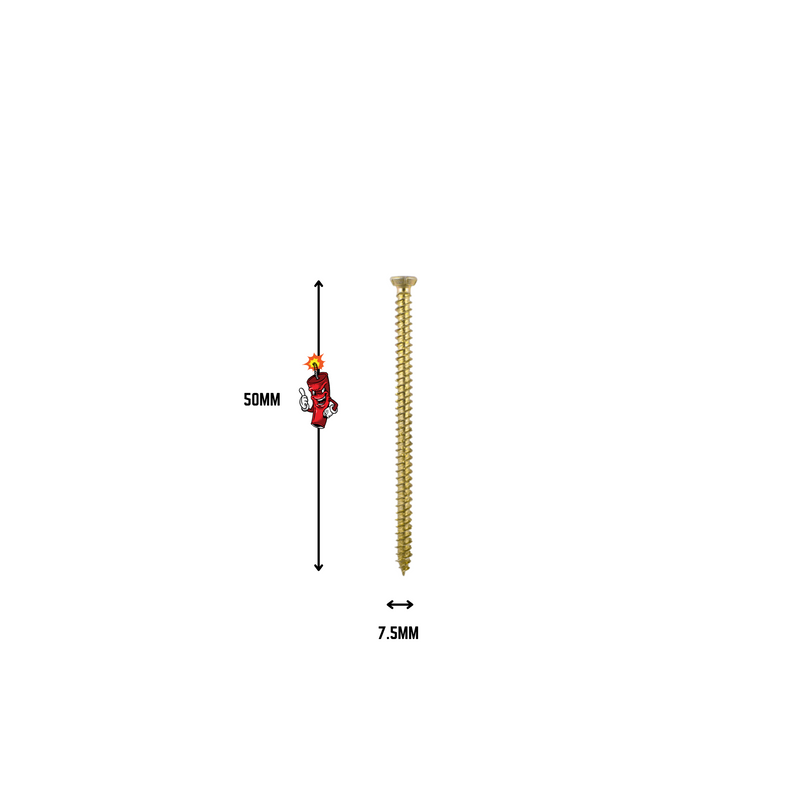 Multi-Fix Concrete Screw 7.5 x 50 (100 PER BOX) - Dynamite Hardware