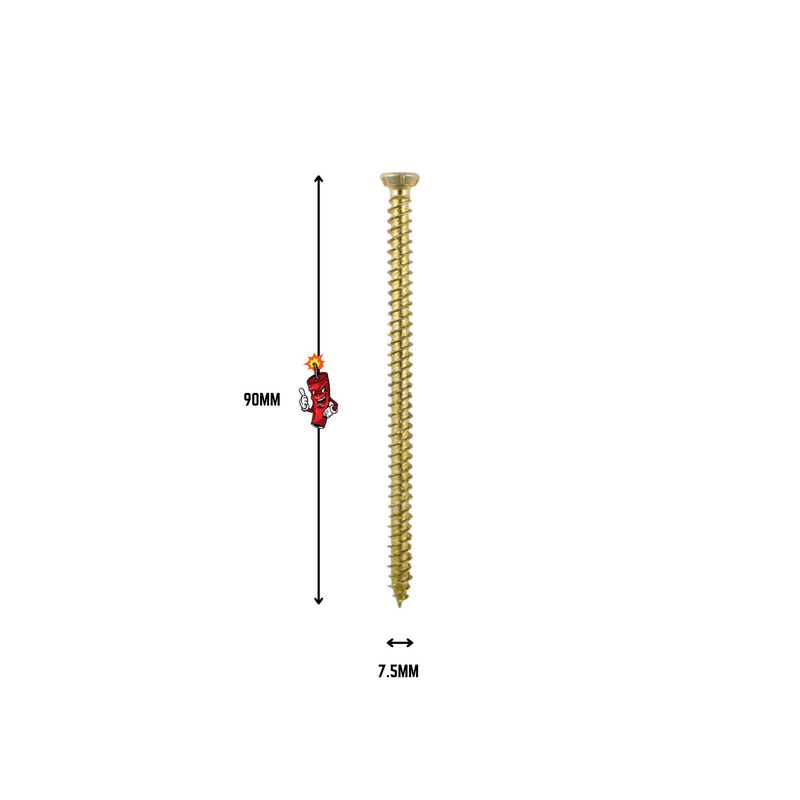 Multi-Fix Concrete Screw 7.5 x 90 (100 PER BOX)