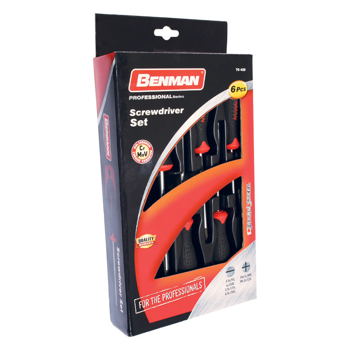 70420 SCREWDIVER SET BENMAN, PH 6PCS (1*100-2*125-2.5*75-4*100-5.5*150)