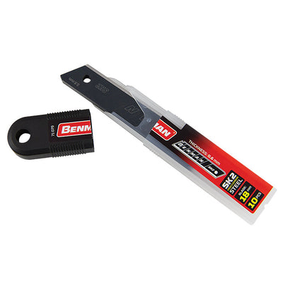 71079 SPARE BLADES BLACK FOR UTILITY KNIFE 18×0,6MM, BENMAN (10PCS) - Dynamite Hardware