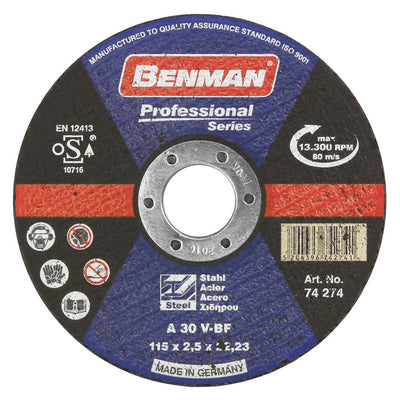 74277 CUTTING DISK, FOR STEEL, PROFESSIONAL BENMAN, 230×3.0MM - Dynamite Hardware