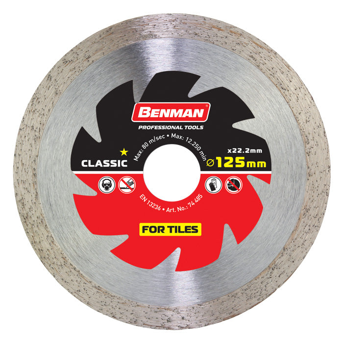 74484 DIAMOND CUTTING DISK, TILES, BENMAN, 115 X 1.8 X 10W