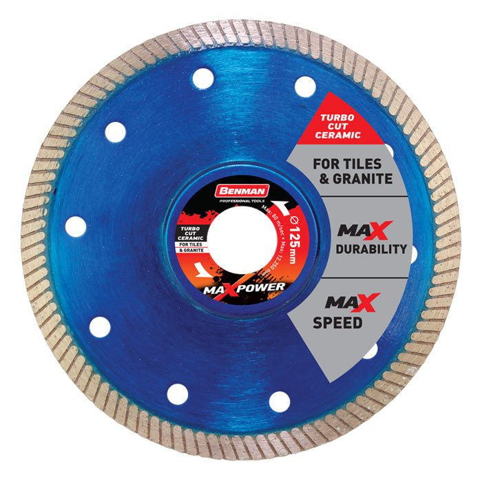 74494 DIAMOND CUTTING DISK, MAXPOWER-TILES, BENMAN, 115 X 1.2 X 7W