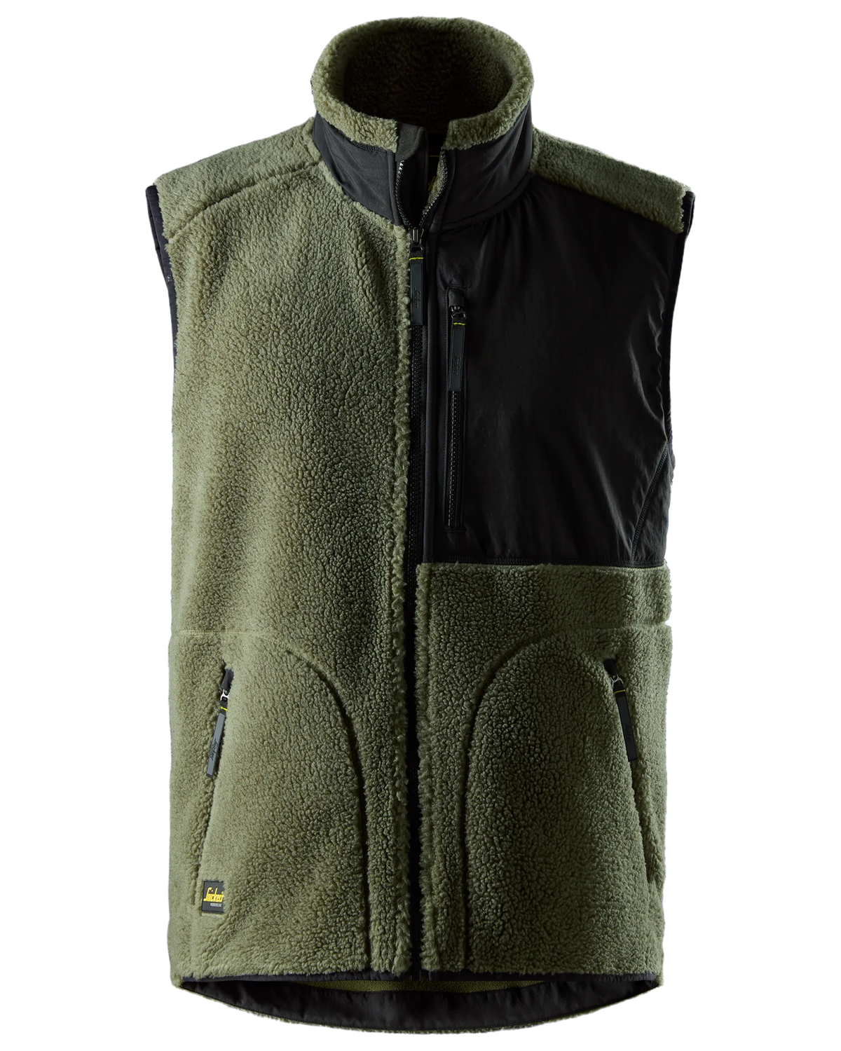 Snickers Khaki Green, Pile Vest (8006) – front view