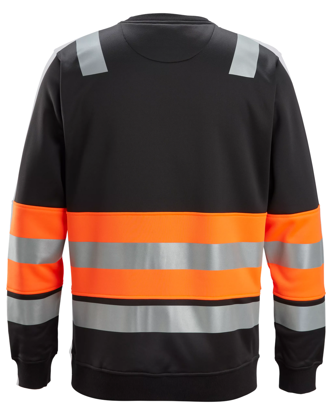 Snickers Black/Hi-Vis Orange, Hi-Vis Class 1 Sweatshirt (8031) – back view